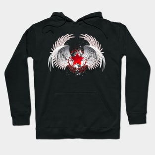 Red Star Painted with Paint Hoodie
